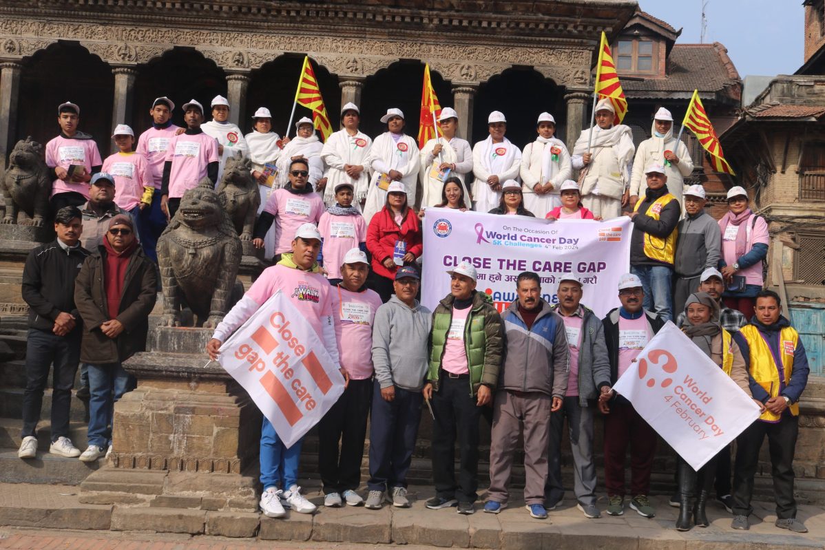 विश्वसम्पदा सूचीमा सूचीकृत धार्मिकस्थलमा अर्बुद रोग निवारण संस्थाको पदयात्रा