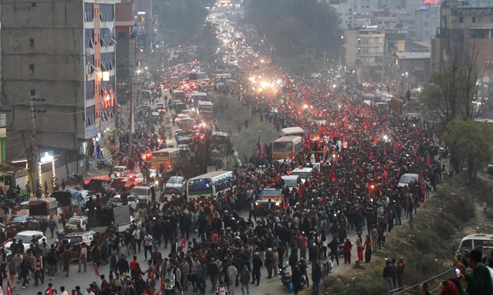 पूर्वराजा शाहको स्वागत र्‍यालीमा अनुमानभन्दा बढी सहभागी