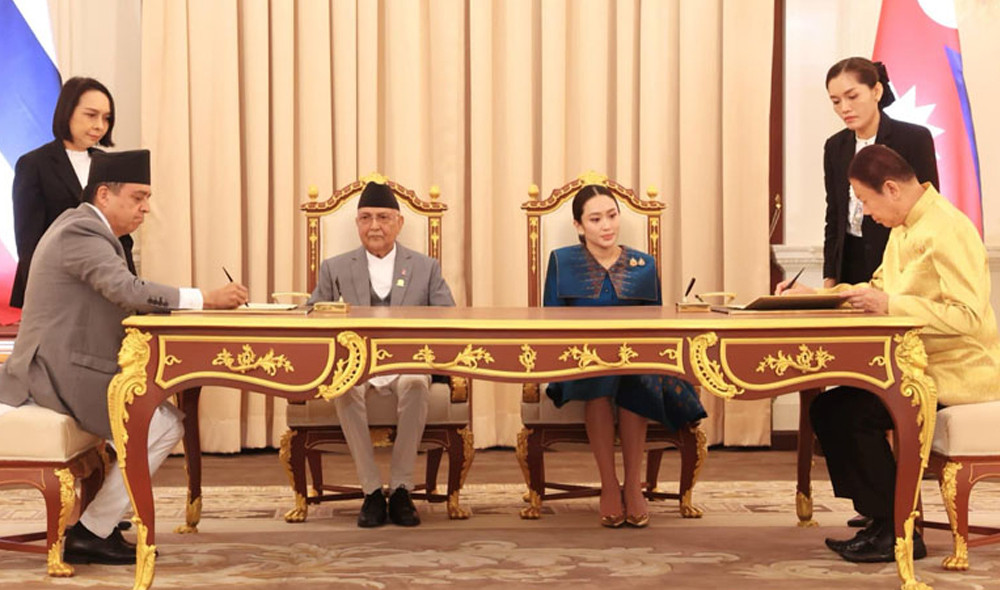 नेपाल र थाइल्याण्डबीच ८ समझदारीपत्रमा हस्ताक्षर