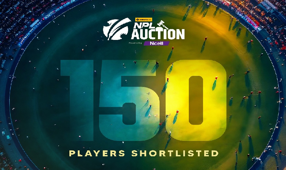 एनपीएलको दोस्रो संस्करणका लागि अक्सन सूचीमा १५० खेलाडी