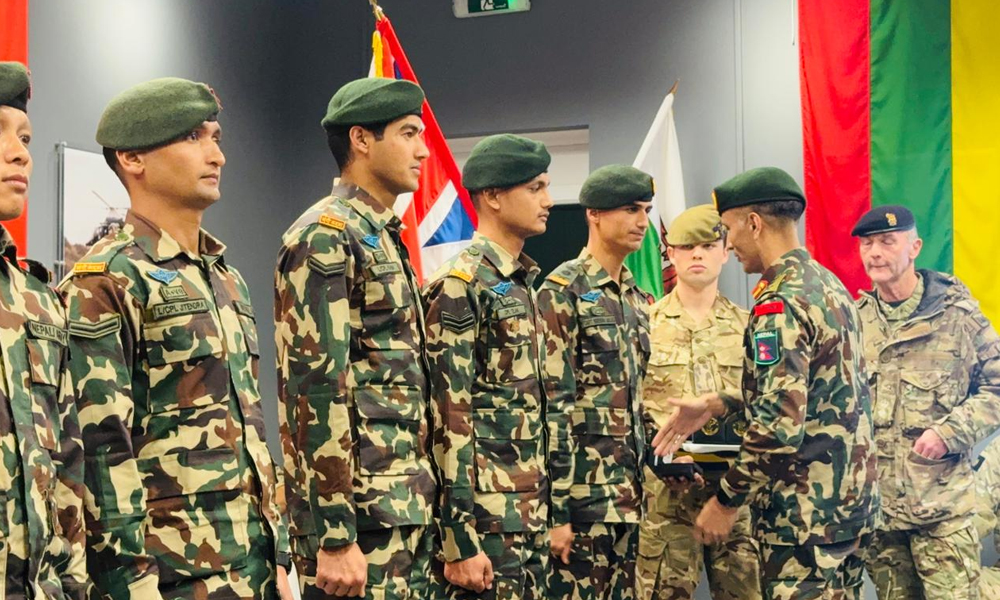 ‘एक्ससाइज क्याम्ब्रेन पट्रोल’मा नेपाली सेनालाई फेरि स्वर्ण