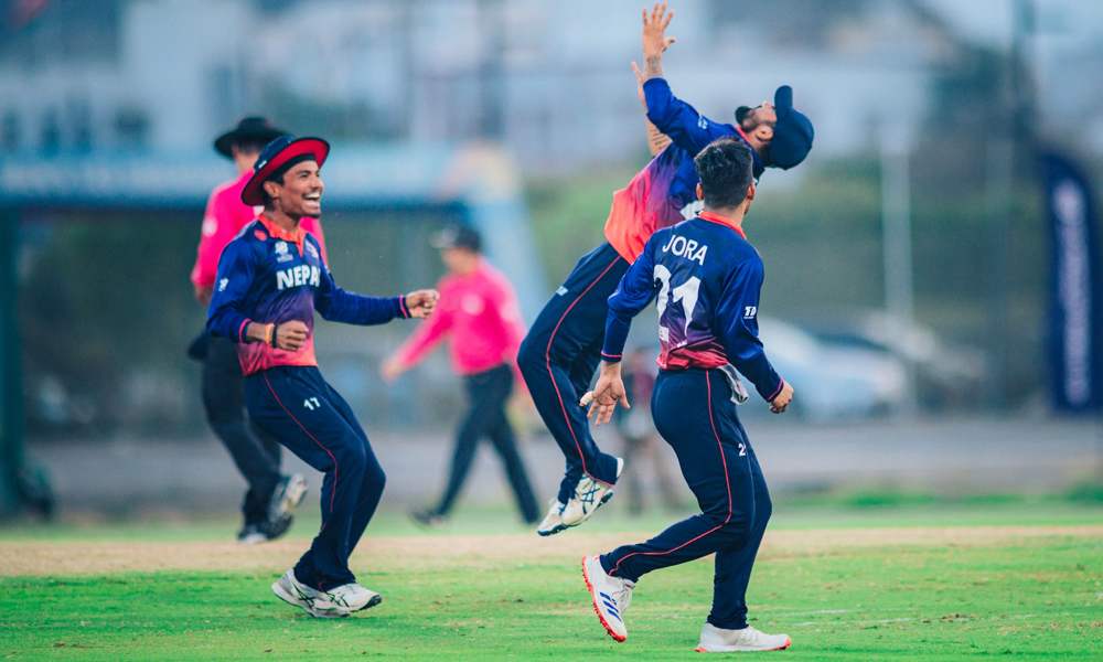 विश्वकप छनोटमा यूएईविरुद्ध नेपालको रोमाञ्चक जित