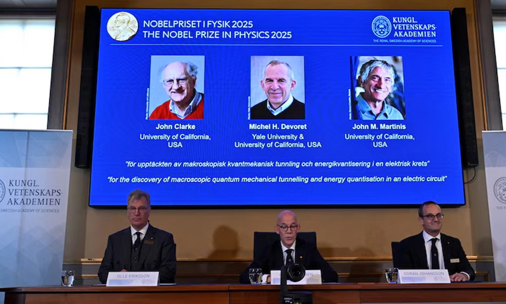 तीन अमेरिकी वैज्ञानिकले पाए भौतिकशास्त्रको नोबेल पुरस्कार