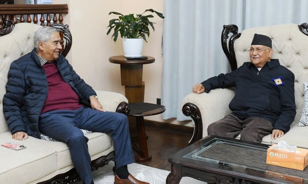 ओली र देउवाबीच भेटवार्ता