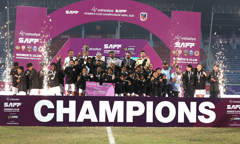 साफ महिला क्लब च्याम्पियनसिपको फाइनलमा घरेलु टोली एपीएफ स्तब्ध