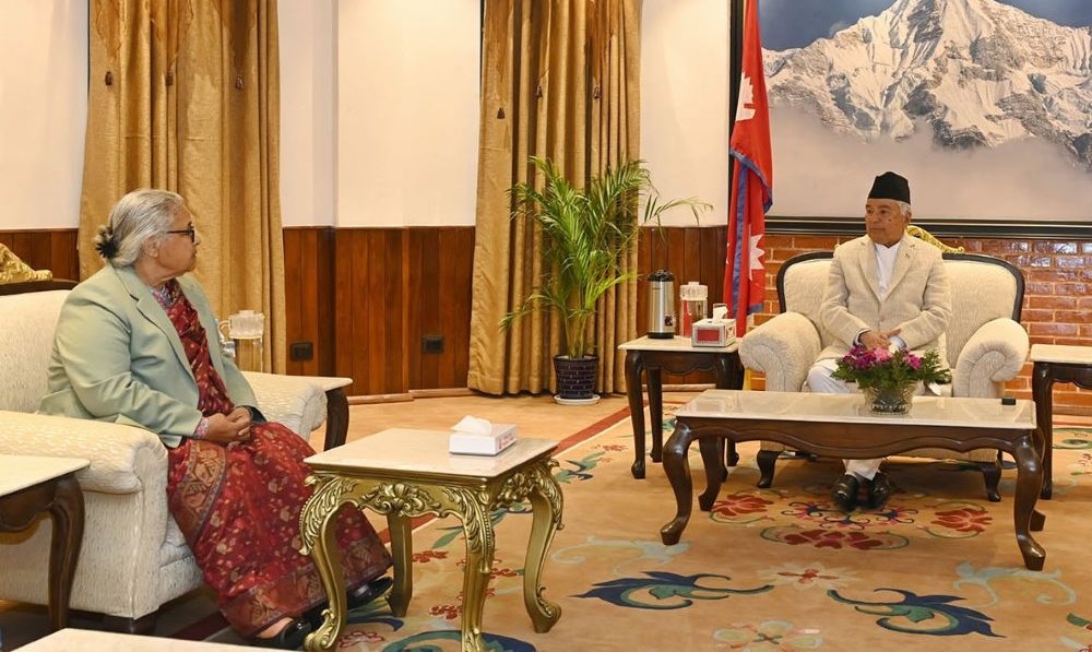 राष्ट्रपति पौडेल र प्रधानमन्त्री कार्कीबीच भेटवार्ता