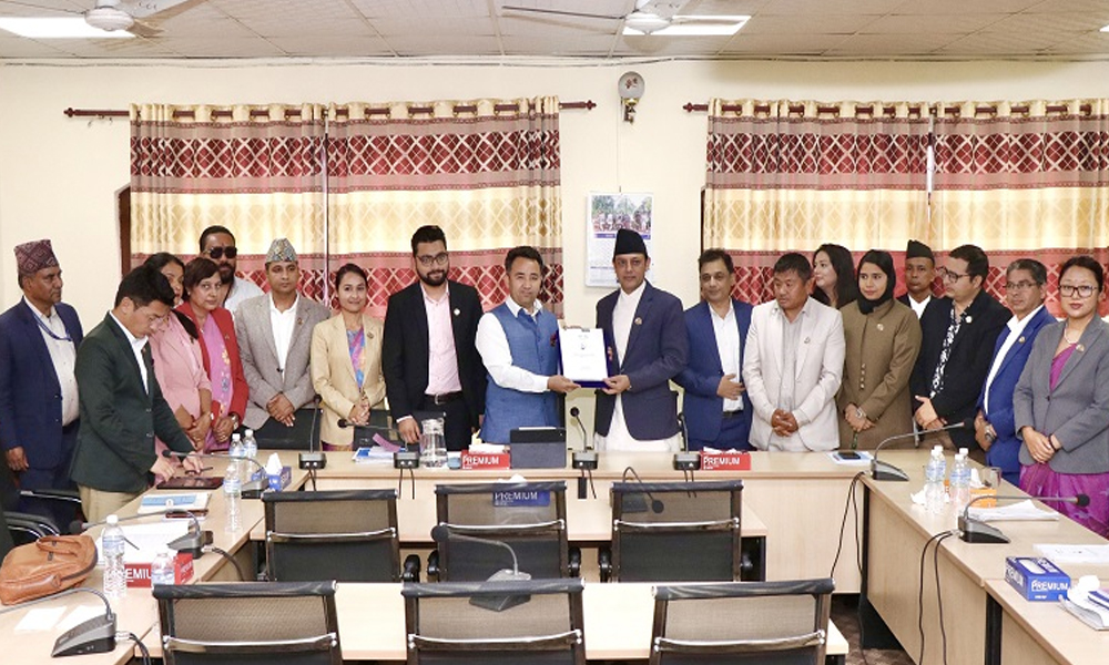 प्रतिनिधिसभा नियमावली मस्यौदा प्रतिवेदन सभामुख अर्याललाई हस्तान्तरण